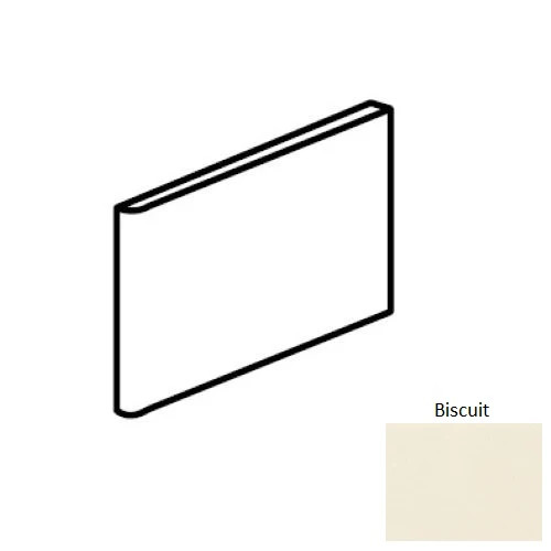 Biscuit Gloss 3x6 3" Side Bullnose