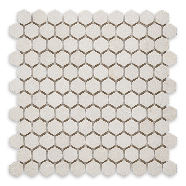 Crema Marfil Marble Hexagon 1″
Tumbled