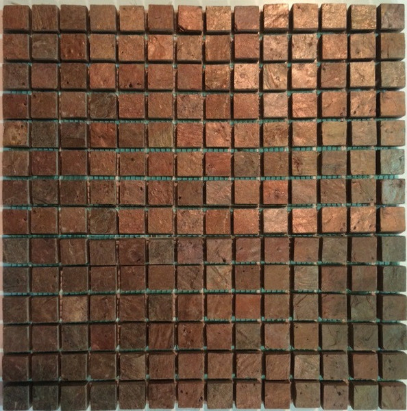 Copper Quartzite Mosaic 1x1 Square Mosaic (Item #SL-43 EXT SQ)