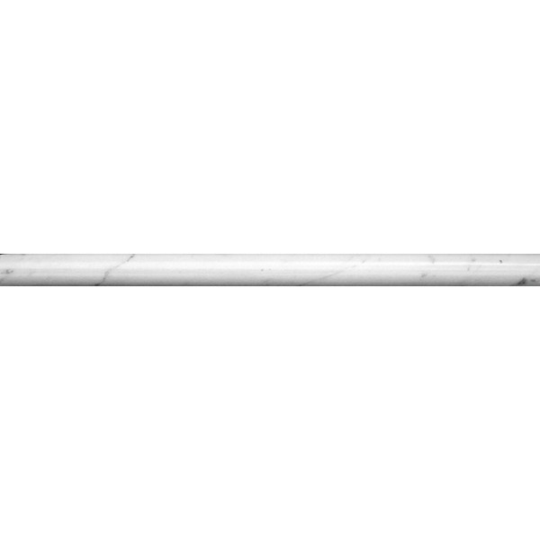 Italian Carrara Premium Honed Pencil 3/4x12 Marble Pencil Liner