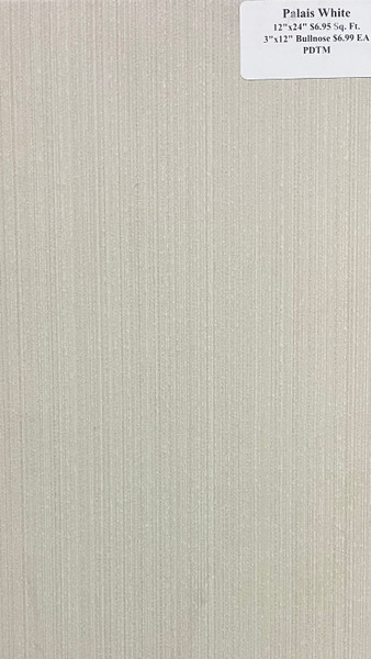 PALAIS WHITE 12X24, Bullnose Tiles