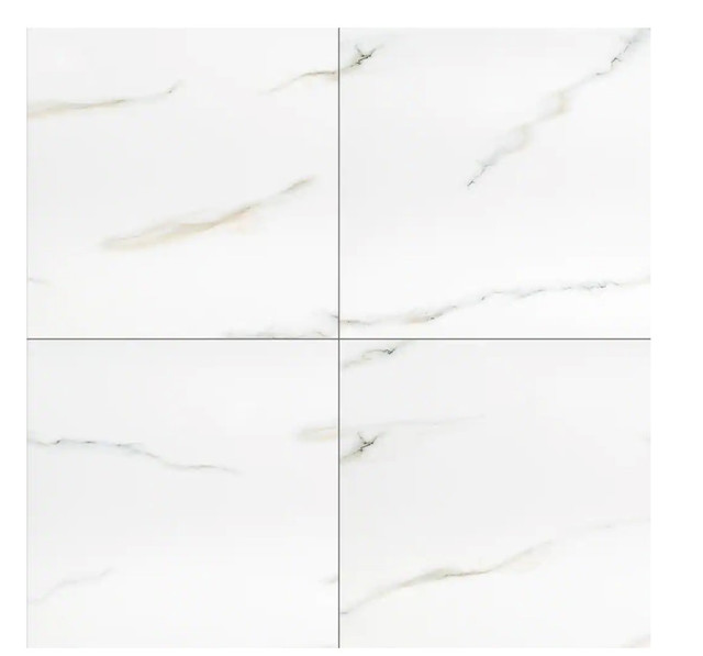 Atlantis Calacatta Polished 24x24 Porcelain Tiles (52 SF left) $4.99 SF