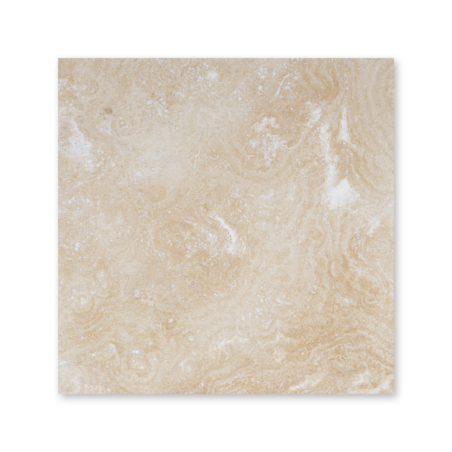 Ivory Premium Travertine 16×16 Filled/ Honed