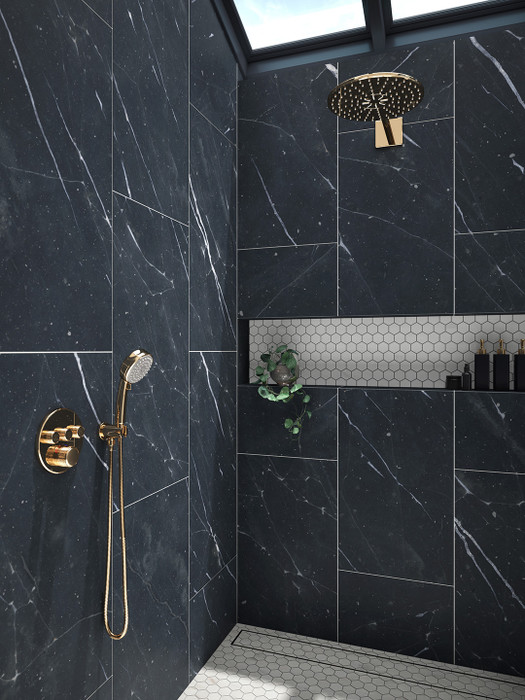 Nero Marquina Honed 12x24 Marble Tile