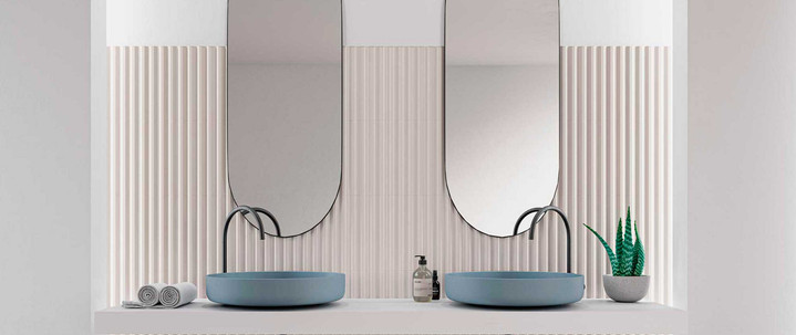 Stripes Dove Matte 3x12 Ceramic Wall Tile