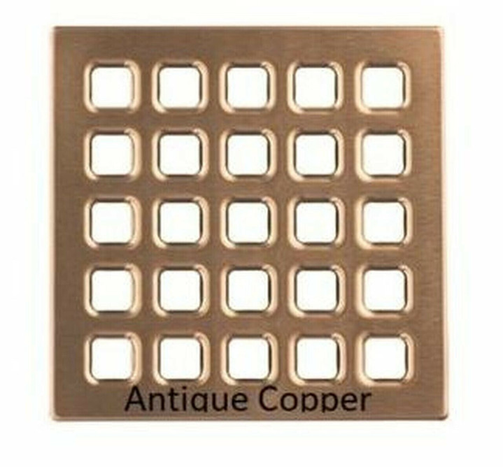 USG Durock Shower System- Pro Series Grate- 5" Professional Grate Antique Copper