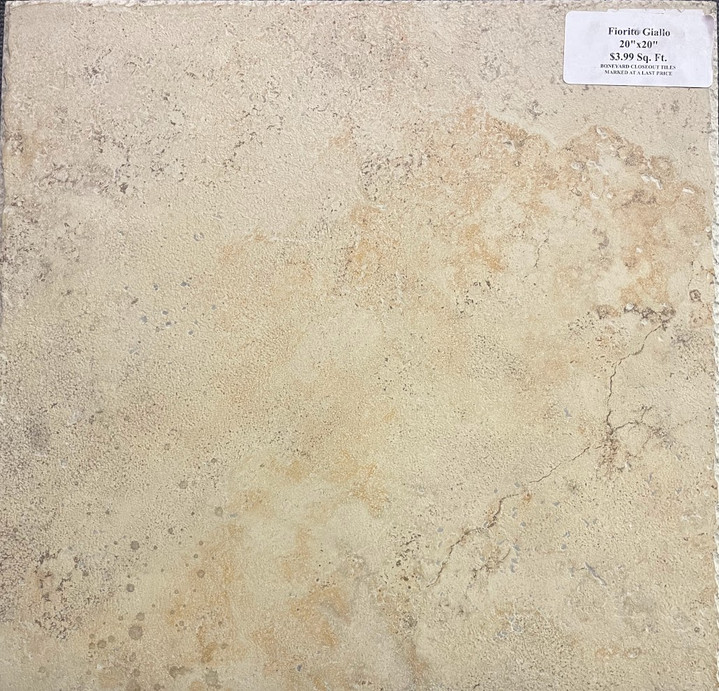 Fiorito Giallo 20x20 Porcelain Tiles $3.99 Sq. Ft. (386.24 Sq. Ft. Left)