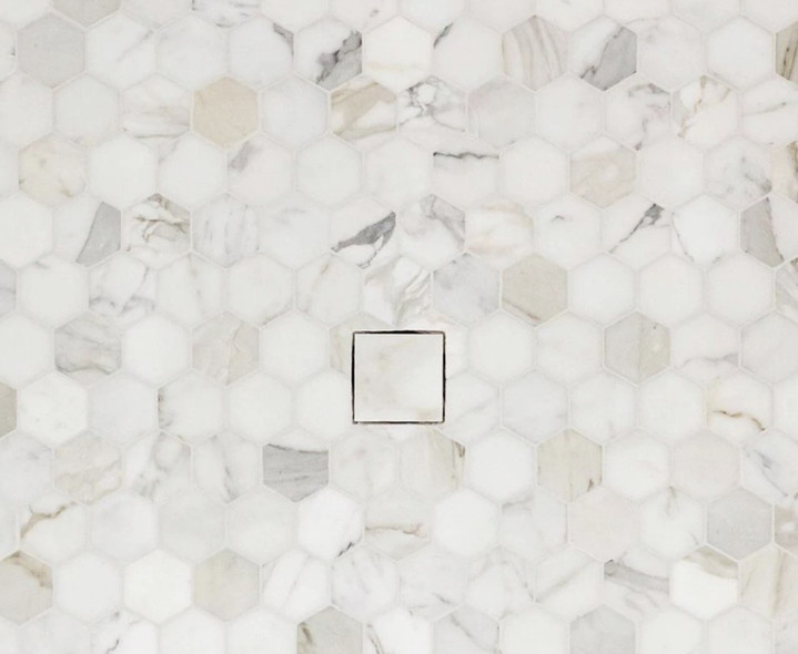 Calacatta Gold 3" Honed Hexagon Mosaics 12x12