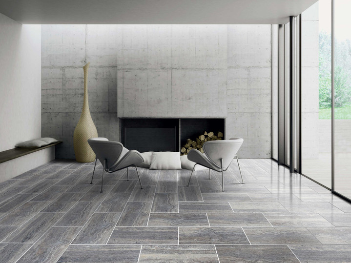 Silver Travertine Veincut Honed & Filled 12x24