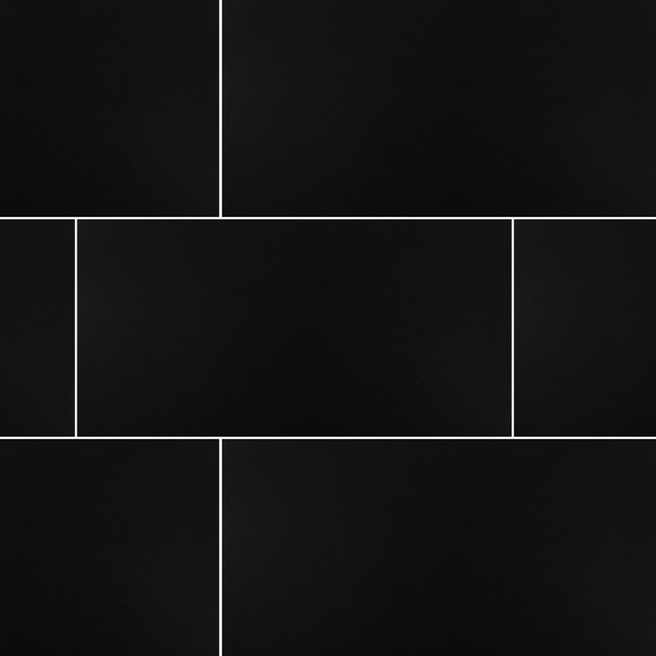 Solids Black Matte 12"x24" Porcelain Tile