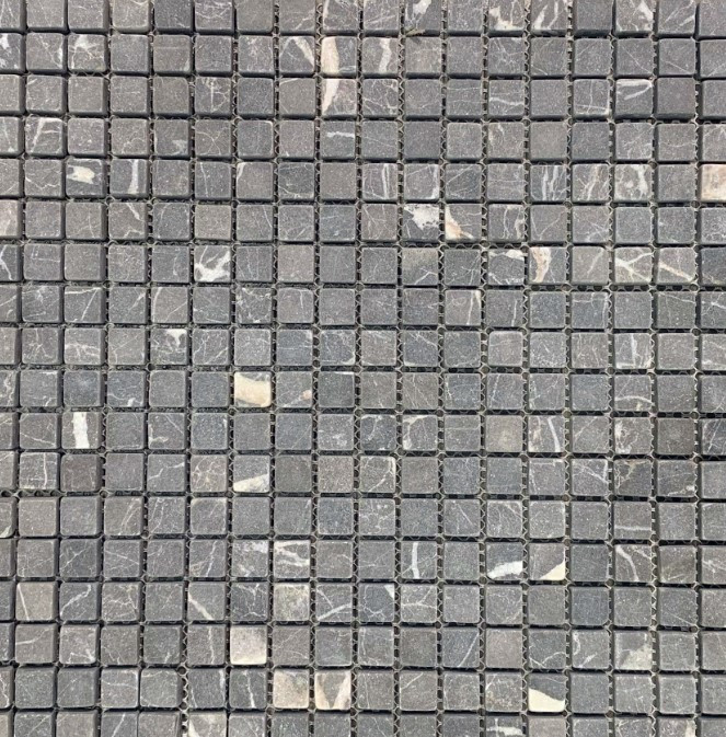 6076 T St Laurent Tumbled 5/8 x 5/8 on 12x12 Mesh