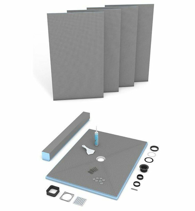 Wedi Shower Kit - Primo 36 in. x 72 in. Off Set Drain US2000008