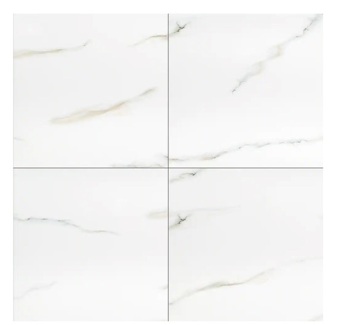 Atlantis Calacatta Polished 24x24 Porcelain Tiles (52 SF left) $4.99 SF