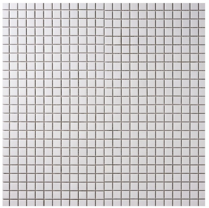 Alameda White Matte 1"x1" Square Mosaics 12x12