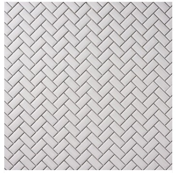 Alameda White Gloss Diamond Herringbone Mosaic 12x12