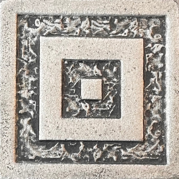 Mod A Silver 2"x2"Deco Cast Metallic