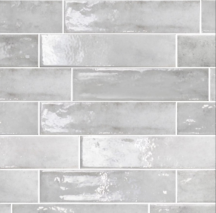 Memory Pearl Grey 2 1/2" x10” Gloss Porcelain Tiles