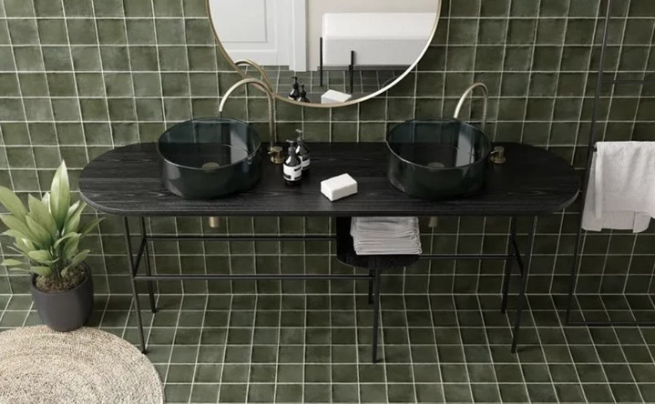 Argile 4"x4" Porcelain Tile - Khaki