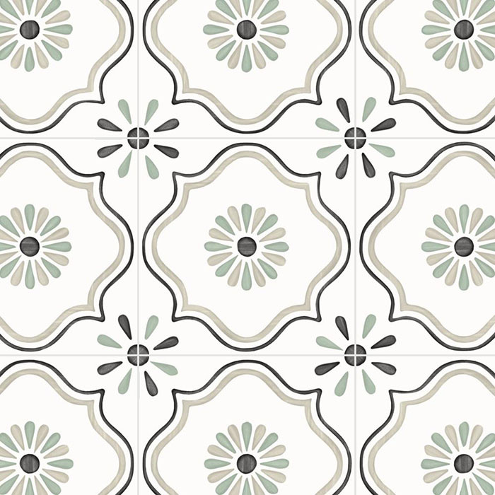 Tanger Sand Flower 5"x5" Porcelain Tiles