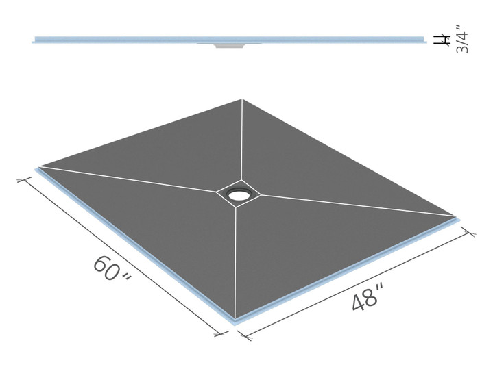 Wedi Fundo Ligno Kit 48"x60" 48 in. x 60 in. US2000061Wedi Shower Kit