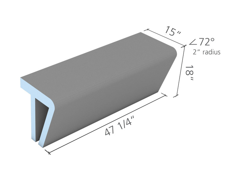 wedi Sanoasa Shower Bench 3 L
47 1/4 in. x 18 in. x 15 in.72 degree front/top straight edge round transition (2 in. radius)
1 pc
US3000047