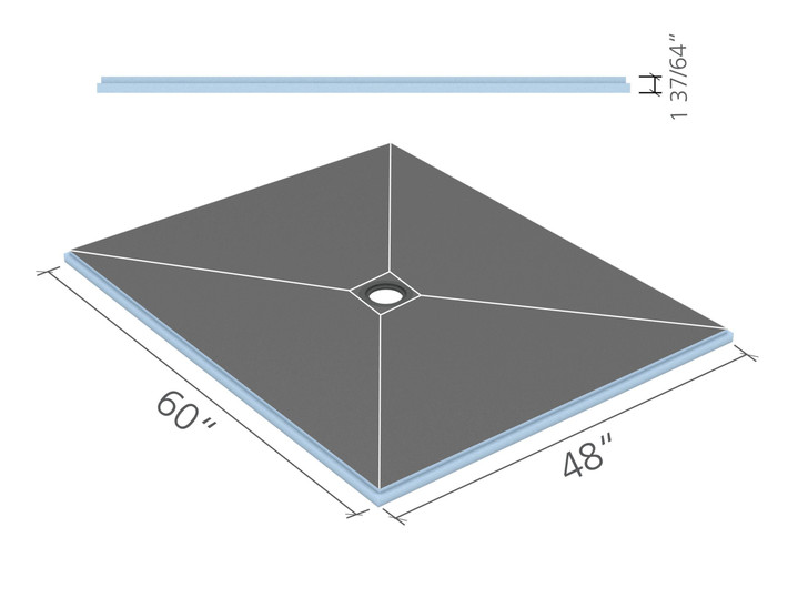 Wedi Fundo Primo Kit 48 in. x 60 in. 1 piece US2000011
