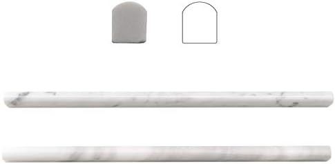 Ocean White Honed 5/8x12 Pencil Molding