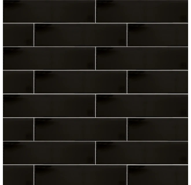 Metro Subway Negro Gloss 4x16