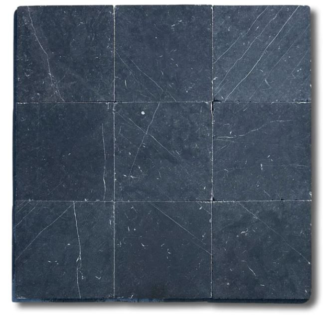 Nero Marquina Tumbled 12"x12" Marble Tiles