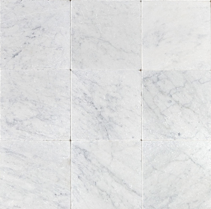 Italian Carrara Tumbled 12"x12" Marble Tiles