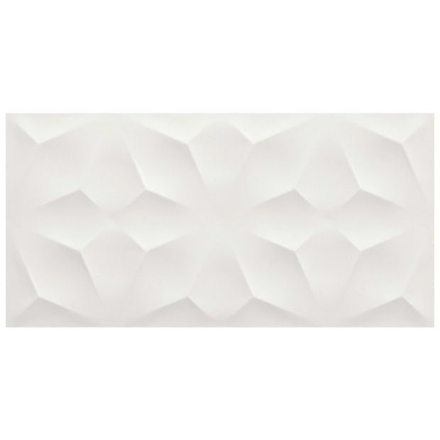3D Wall White Matte Diamond 16x32