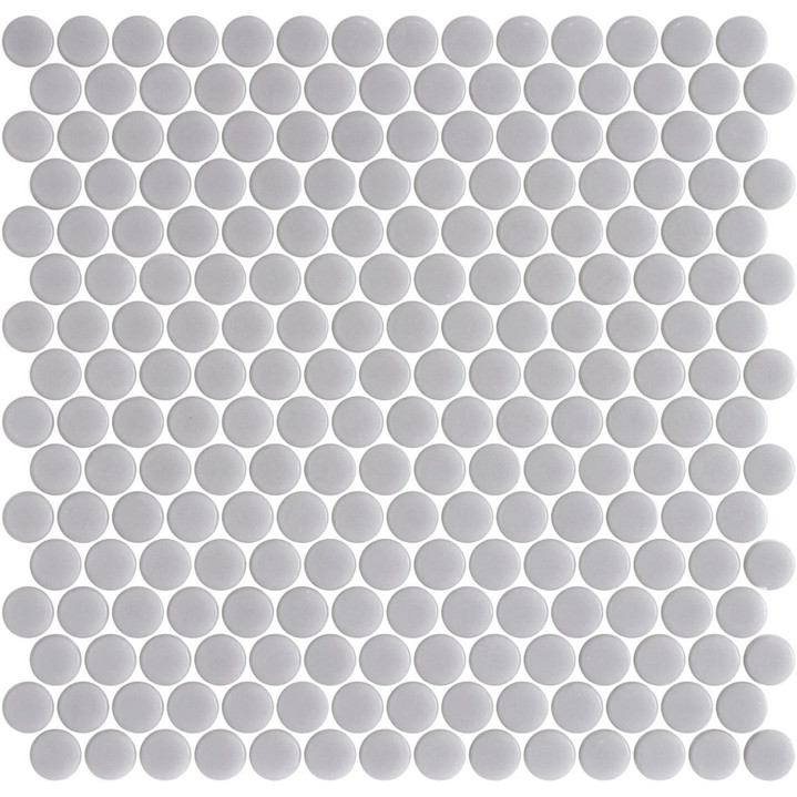 Onix Penny Round Smooth Grey Shiny