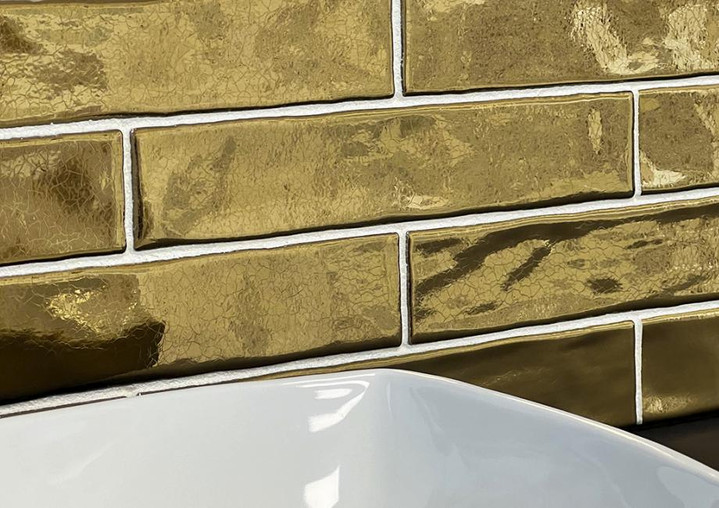 Rainbow Gold Gloss 2"x10" Ceramic Wall Tiles
