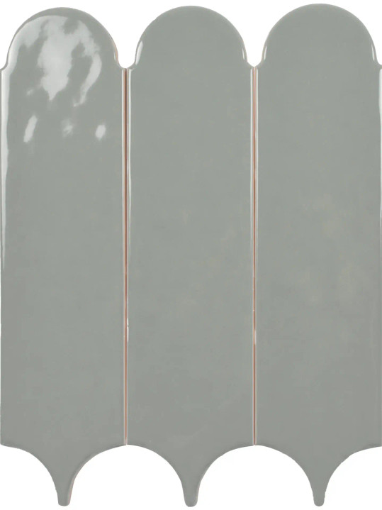 Raindrops Grass 3"×12" Gloss Ceramic Wall Tile