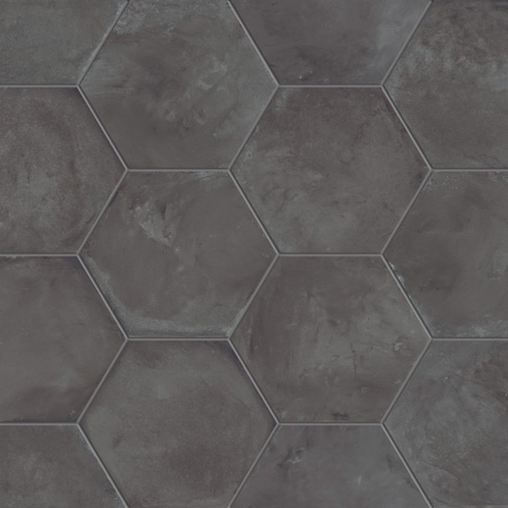 Black Fox 8" Porcelain Hexagon Tile