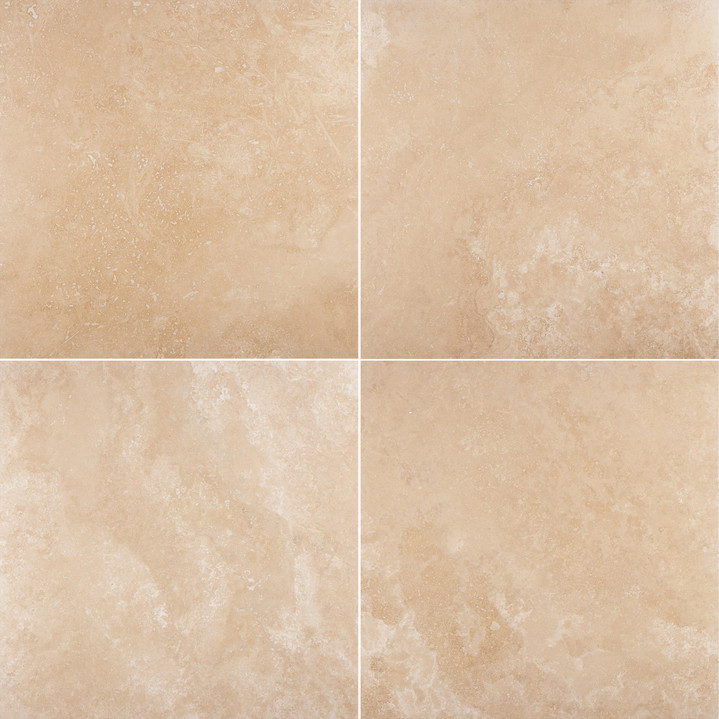 Ivory Premium Travertine 24×24 Filled/ Honed