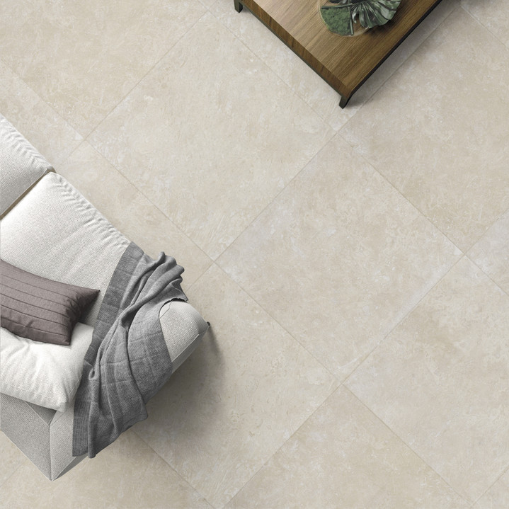 Ivory Premium Travertine 24×24 Filled/ Honed