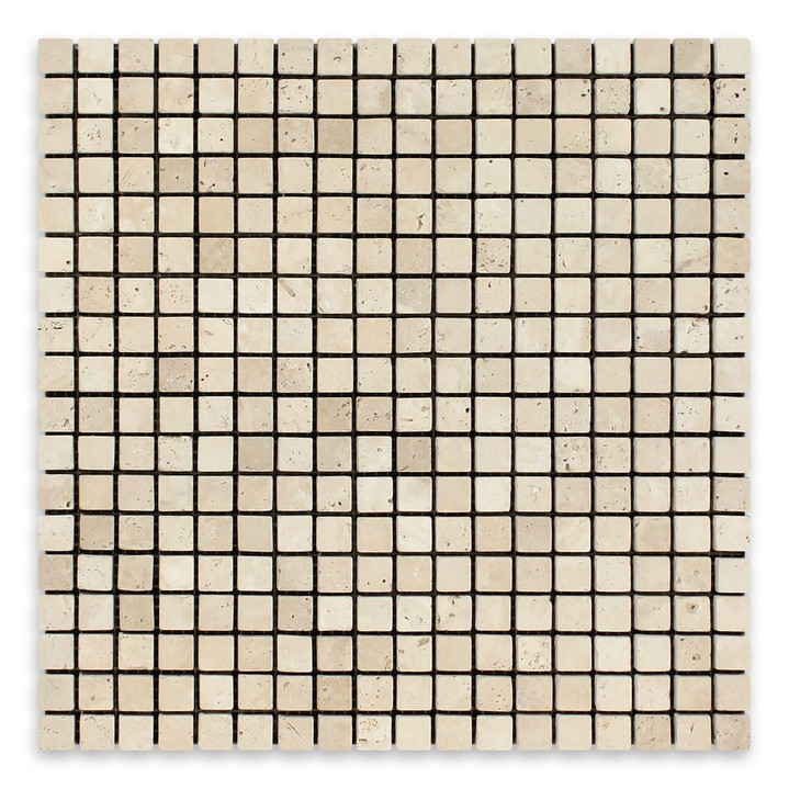 Ivory Premium Travertine Square 5/8″ X 5/8″
Tumbled