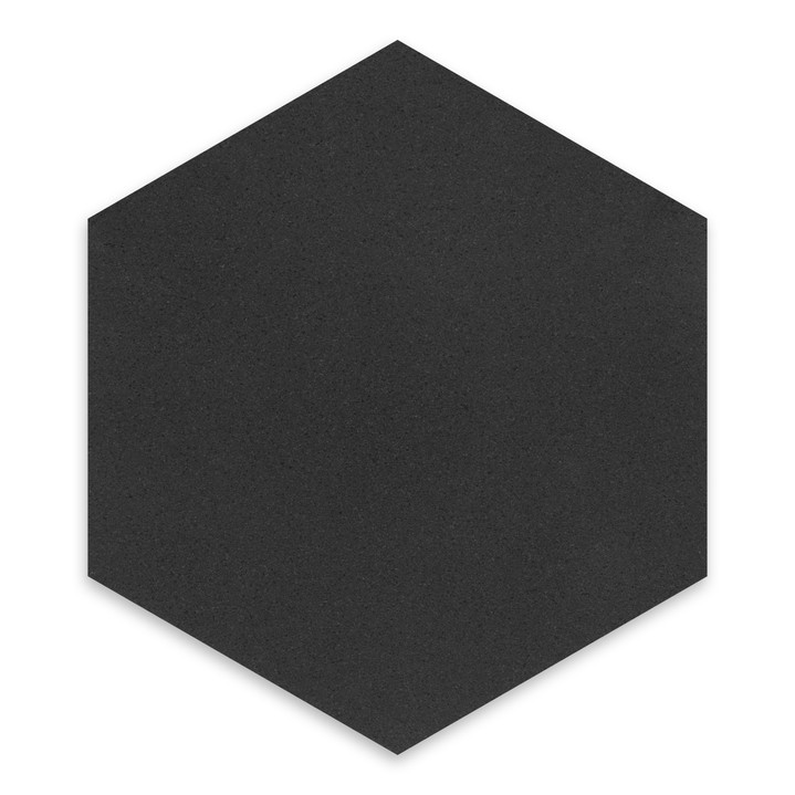 Basalt Black Basalt 10″ Hexagon Honed