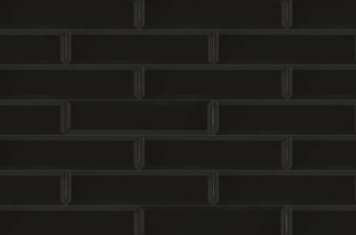 Brick Atelier Black Gloss Bevel 3 1/8x 12 3/8