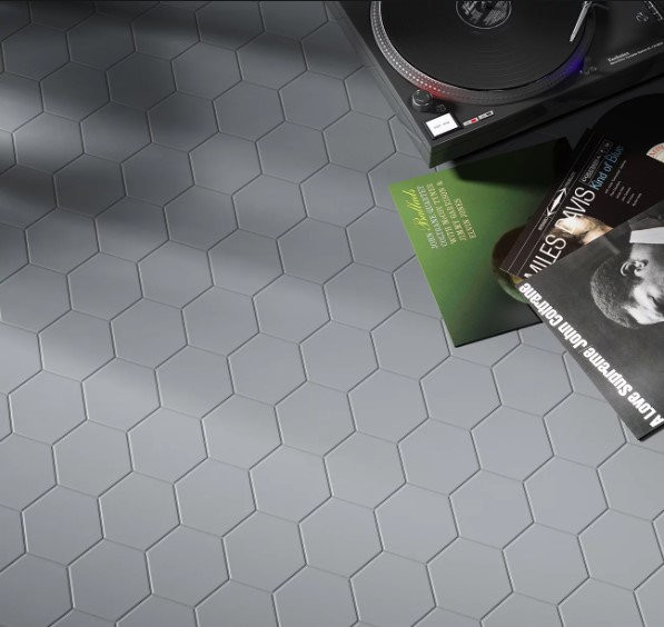 Kromatika Denim Blue 4.5x4 Hexagons