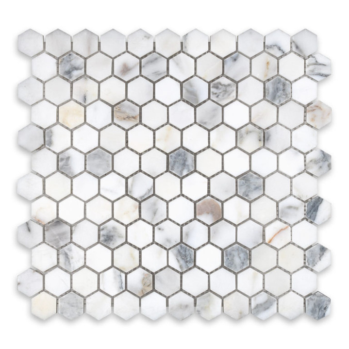 Calacatta Gold Marble Hexagon 1″
Honed/ Polished