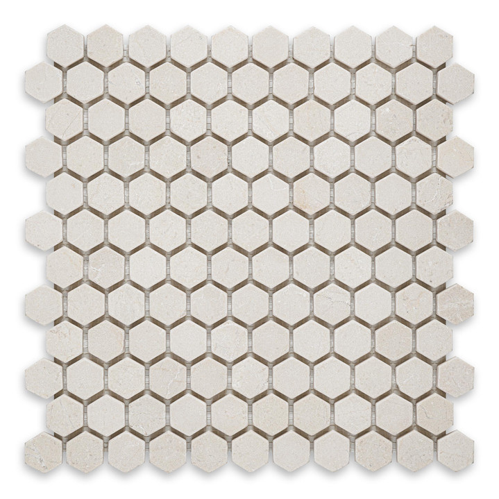 Crema Marfil Marble Hexagon 1″
Tumbled