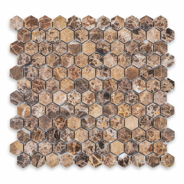 Emperador Dark Marble Hexagon 1″
Polished