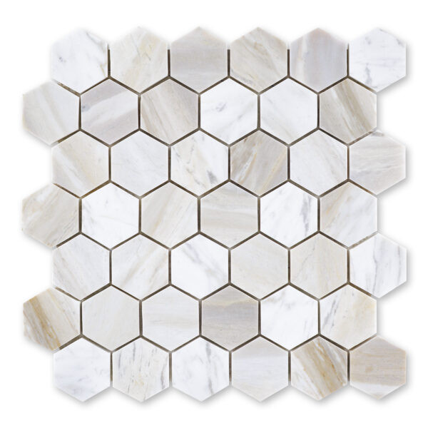 Ajax Gold Marble Hexagon 2″
Honed