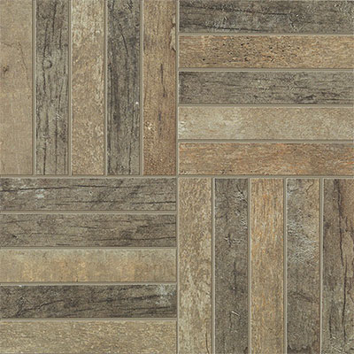 Revive Ginger Lines Mosaic 12x12 Porcelain Tile