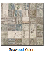Sea wood Colors 2"x2" Mosaics 12x12 Mesh