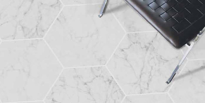 Di Cava Carrara 14x16 Hexagon Tiles