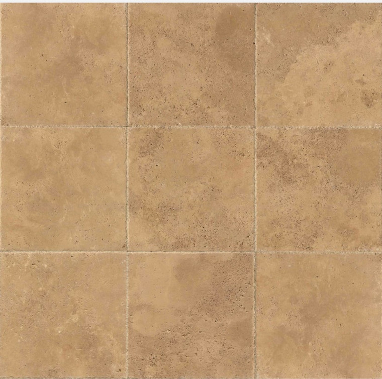Noce Brushed Chiseled & Unfilled Travertine Tiles 18x18