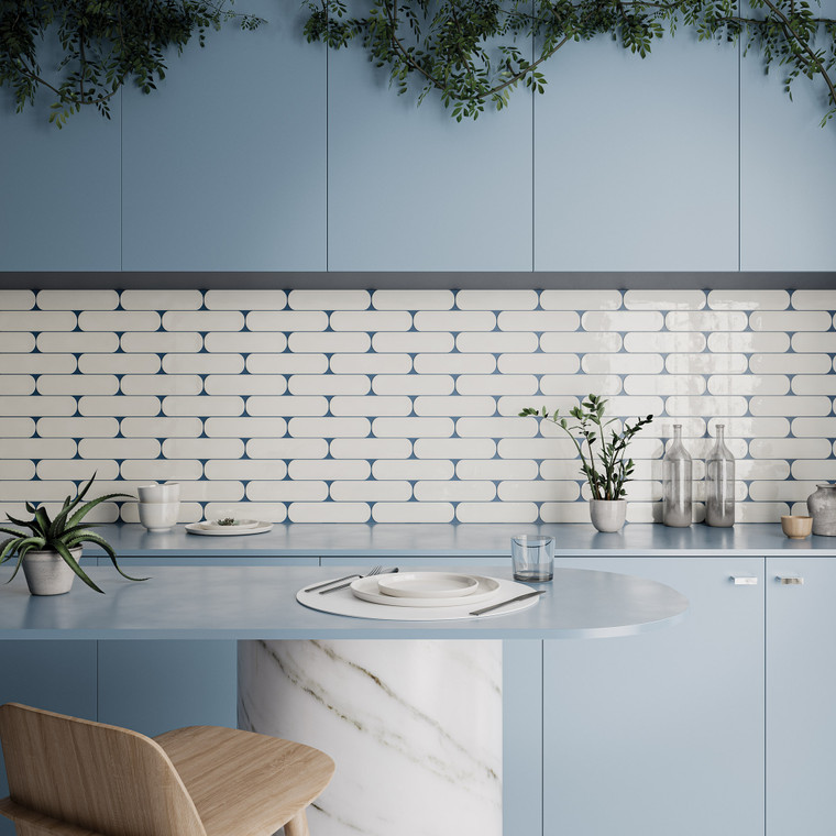 Grace O White Gloss 3"x12" Ceramic Wall Tile (NEW!)